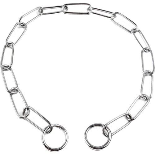 Durable Dog Collar Chain Carbon Steel Adjustable Training Pet Pinch Dog Collar Neck Leash Walking Training Collar