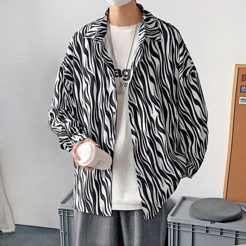 Plus Size 5XL-M Autumn Winter Long Sleeve Striped Shirts Men Clothing 2021 Simple Regular Fit Casual Chemise Homme Streetwear