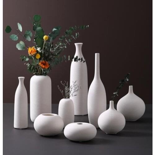 Modern Ceramic Vase Artificial Flower Arrangement Coffee Table Accessories Decoration Home Livingroom Desktop Ornaments Crafts