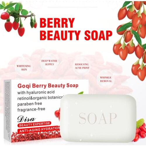 Goqi Berry Blackhead Remover Handmade Acne Treatment Soap Skin Whitening Soap Face & body Wash Skin Care Facial Cleaning