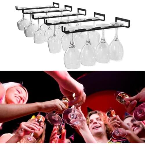 1PCS Wine Glass Rack High Quality Useful 30cm Iron Wine Rack Glass Holder Hanging Bar Hanger Shelf 1pc Iron Wholesale New 2021