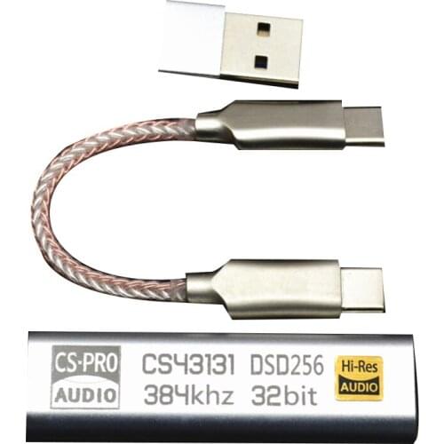 TYPE C to 3.5MM DSD256 for iPhone&Android Headphone Amplifier Adapter DAC Portable USB Cirrus Logic Hifi Ios Win10 Pc