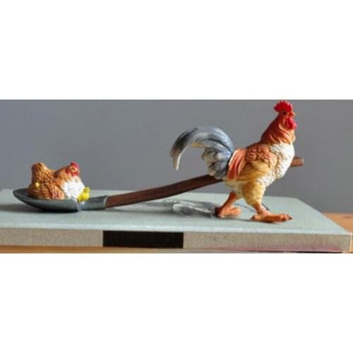 Creative zodiac cock rooster lovely chicken gifts household decoration couples table living room town hou resin Crafts sculpture