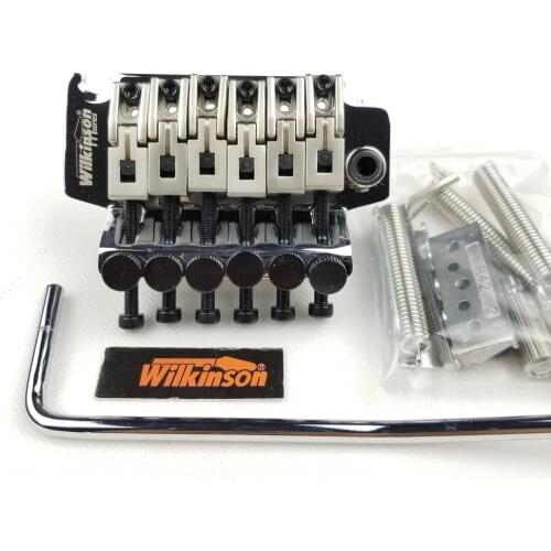 Wilkinson Licensed 6-String Electric Guitar Double Locking Tremolo System Bridge 42mm R2 Nut Chrome Silver WODL1