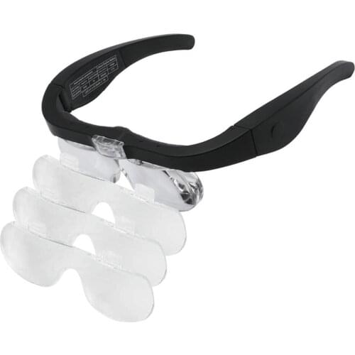 Magnifier Glasses Eye Loupe with LED Lighting USB Rechargeable Magnifying Glass for Jewelers Watchmaker
