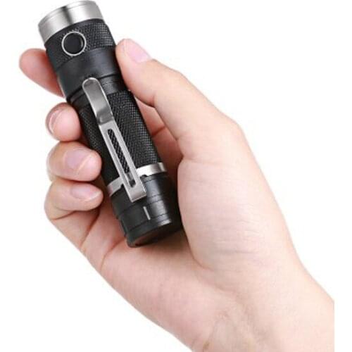 Jiguoor Bike Lamp Lighting Lantern Mini 4thTiny 18650 XM-L2 850LM Smallest LED Flashlight Gray Rechargeable Powerful Torch Light