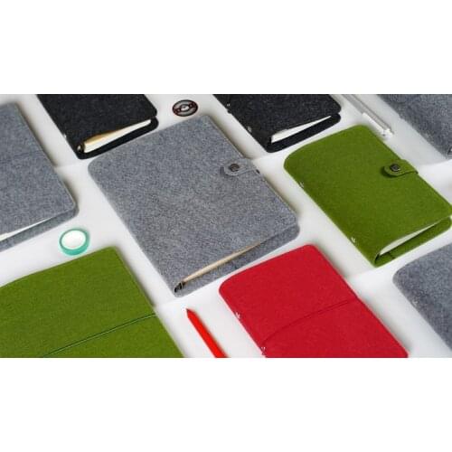Felt Notebook stationery books diary A5 A6 loose leaf calendar billbook tsmip querysystem filofax travel notebook style
