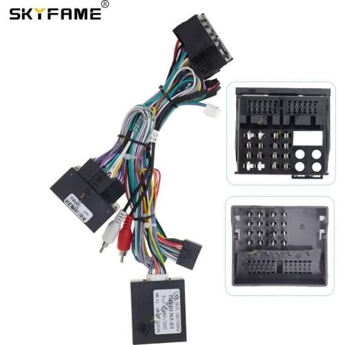 SKYFAME 16Pin Car stereo Wire Harness For BENZ C200 C180 power cable with cables box