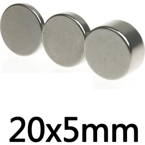 2/5/10/20/30Pcs 20x5 mm Magnetic Rare Earth Neodymium Magnets 20mmx5mm Super Strong disc Magnet 20x5mm strong magnet 20*5 mm