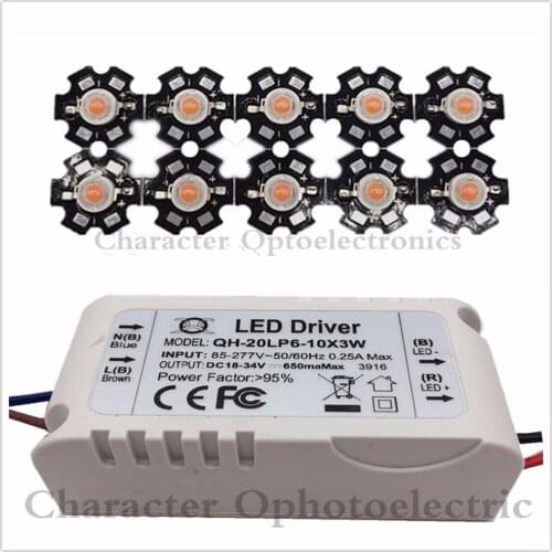 3W full spectrum 400nm~840nm led grow lights with 6-10x3W led driver for plant