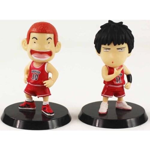 8cm Anime Slam Dunk PVC Figurine Kaede Rukawa Sakuragi Hanamichi Action Figure Model Toy Birthday Gift for Kids