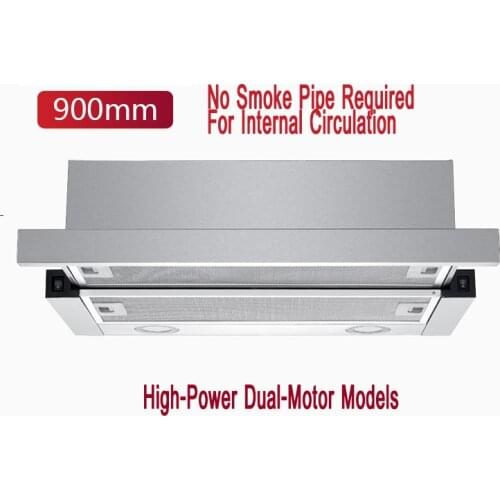 900mm Internal Circulation Range Hood Activated Carbon Filter Wall Cabinet Hidden SmallSmoke-Free Pipe Shopping Mall Hood