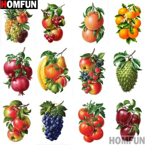 HOMFUN Full Square/Round Drill 5D DIY Diamond Painting "Fruit landscape" Embroidery Cross Stitch 5D Home Decor Gift A13060
