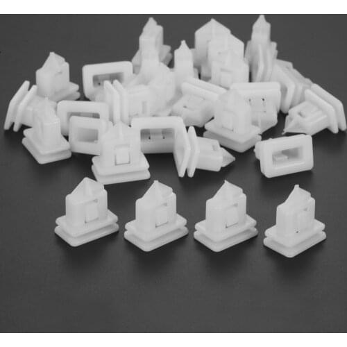 30 Pcs Car Guard Plate Snap Clip Plastic Car Fastener Clips Door Side Skirt Edge Beam Bottom Edge Rivets For Volvo S40 S80 S60