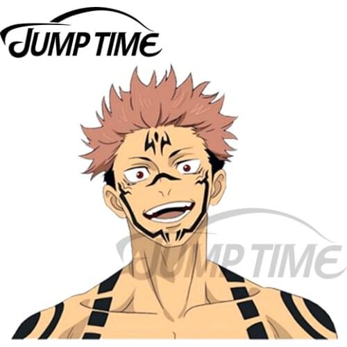 JumpTime 13 x 10.2cm For Sukuna Ryoumen Jujutsu Kaisen Peeker Car Stickers Motorcycle Personality Decal Windshield Car Styling
