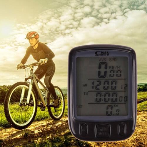 Wireless Wired LCD Backlight Bike Bicycle Cycling Computer Odometer Speedometer