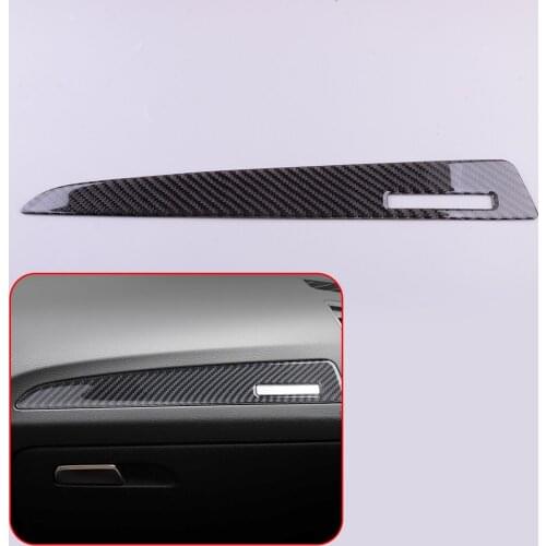 Car Interior Co-pilot Dashboard Decoration Strip Trim Cover Carbon Fiber Fit For Audi Q5 SQ5 2013 2014 2015 2016 2017