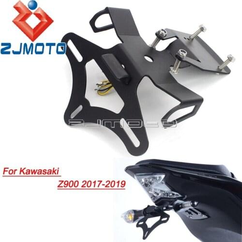 For Kawasaki Z900 2017-2019 Z 900 Motorcycle License Plate Holder w/ LED Light Tail Tidy License Plate Bracket Fender Eliminator