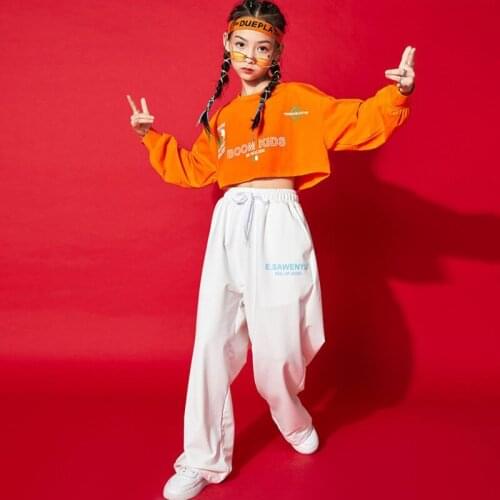 Kids Hip Hop Streetwear Clothing Crop Tank Sweatshirt Jogger Pants Show Jazz Outfits For Girls Boys Dance Costume Clothes Wear