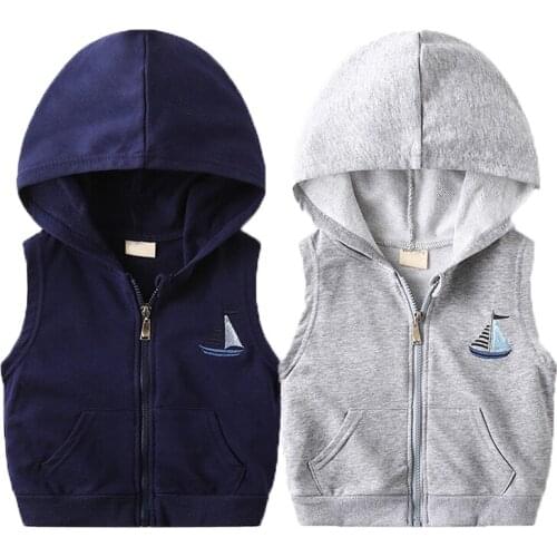 Childrens Vest 1 Years Autumn Cotton Knitted Vests Boys Girls Cartoon Cardigan Kids Hooded Coats Sleeveless Jacket Waistcoat