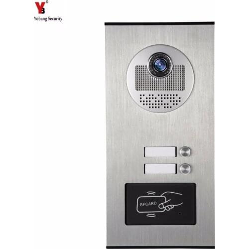 Yobang Security Metal Aluminum Outdoor RFID Access Door Camera For 2 Units Apartment Video Intercom Doorbell Door Phone System