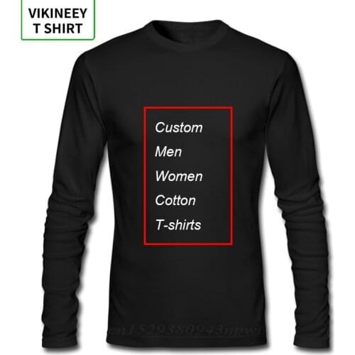 DIY Long Sleeve T-shirt For Adult Custom Graphic Printing Clothing Men/Women 100% Cotton Tops & Tees New Arrivals