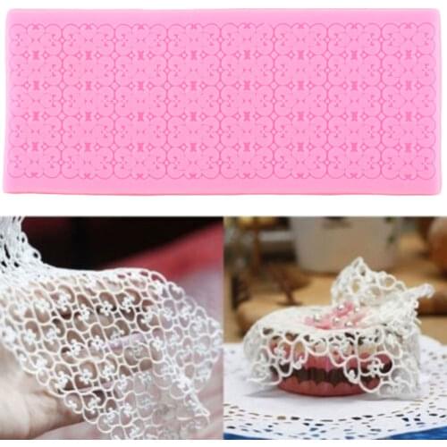 European Style Lace Silicone Mold Fondant Cake Decorating Tools Lace Border Molds Polymer Clay Candy Mould olate Gumpaste Moulds