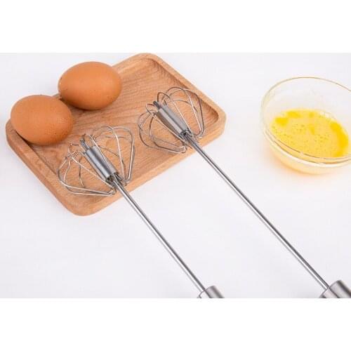 3 Size Kitchen Tools Crack the Egg Cream Sauce Feeder Semi- Automatic Blender Hand Pressure Rotating Manual Eggbeater