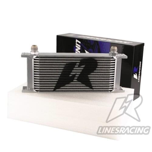 LR Universal 16Row AN10 Engine Transmission 248mm Oil Cooler 3/4"UNF16 Black/Silver