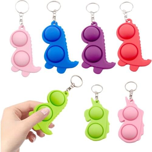 Cartoon Simple Dimple Fidget Toy Children Adult kawaii Dinosaur Dimple Toy Stress Reliever Board Controller Educational Toy