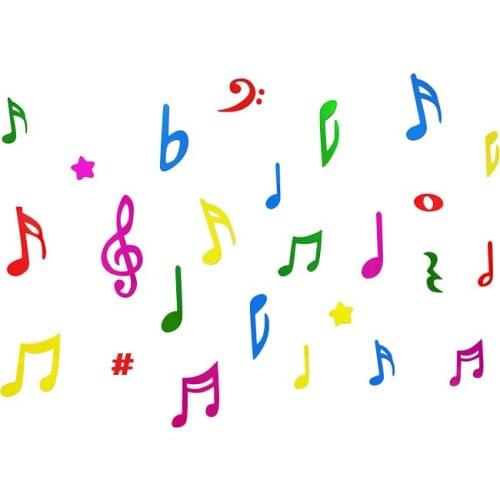 Music the classroom decor color note 3 d acrylic wall post shop decorate art school since the stickers