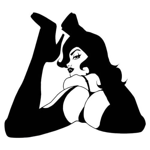 LLY-1212 Car Sticker Bold Sexy Charming Girls Zero Defect Decals PVC Auto Accessories Windshield Decoration Waterproof Decal