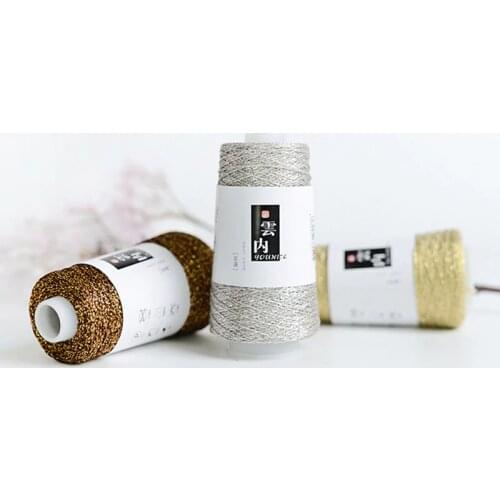 New Listing Soft Metallic Yarn Unique Gold Thread Wool Yarn Skein Crochet Yarn ,DIY Crochet Yarn For Knitting Knit Thread