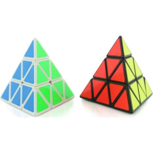 New Black White 3*3*3 Pyramid Speed Magic Cube 98*98*98mm Professional Magic Cube Puzzles Colorful Educational Toys For Children