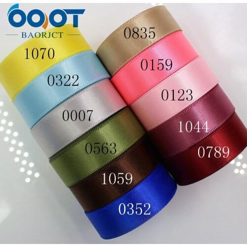 OOOT BAORJCT 174276,high quality 10Yards 15mm Solid Satin Ribbon Bag Clothing Shoe Material Gift Wrap Bakery Package Hairbow
