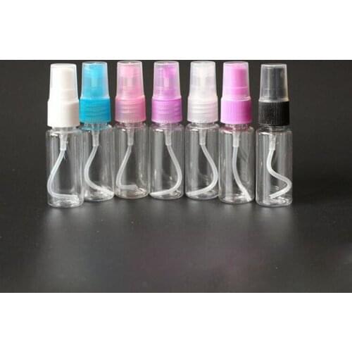 Mini Plastic Transparent Small Empty Spray Bottle Make Up And Skin Care Refillable Random Color Travel use Liquid Bottles M13C