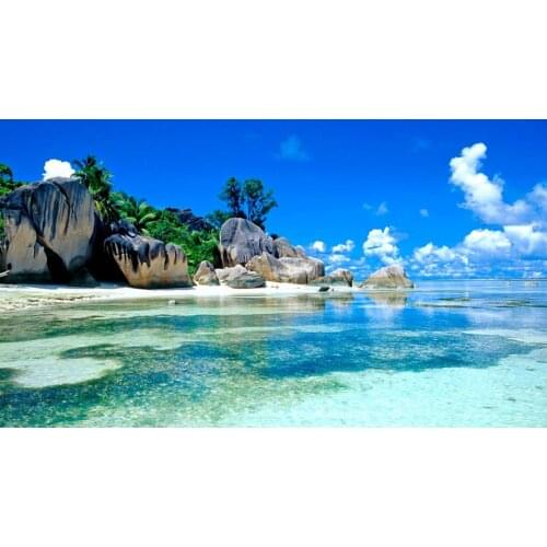 Custom photo wallpaper 3d wall murals wallpaper Beautiful island scenery sea view 3D solid background wall papers living room