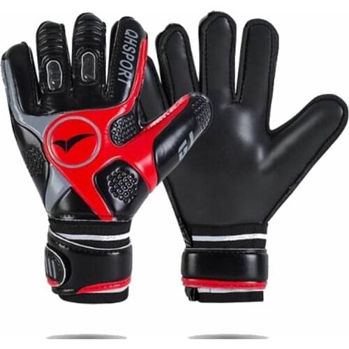 Thicken latex pvc professional kids men goalkeeper gloves football 5 finger save guard keeper goalie soccer gloves
