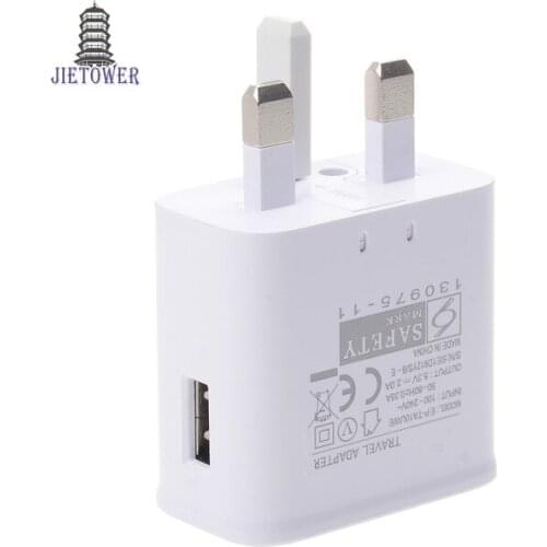 UK adapter 5V 2A AC Fast Charging Single USB Port Smart Phone Wall Charger for Samsung Galaxy NOTE4/S6/S7 3pin plug 50pcs/lot