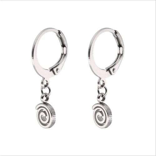 DE36 Titanium Unisex Drop Earrings 316l Stainless Steel Earring IP Plating No Fade Allergy Free