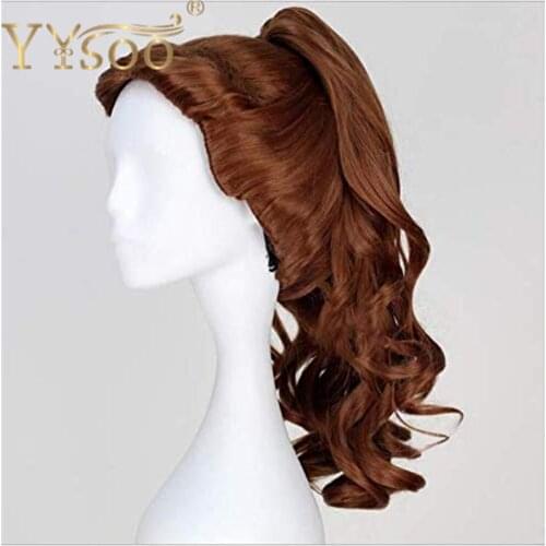 YYsoo Beauty Princess Cosplay Wigs for Women Long Body Wave Synthetic Hair Ponytail Costume Anime Halloween Wig Party Used
