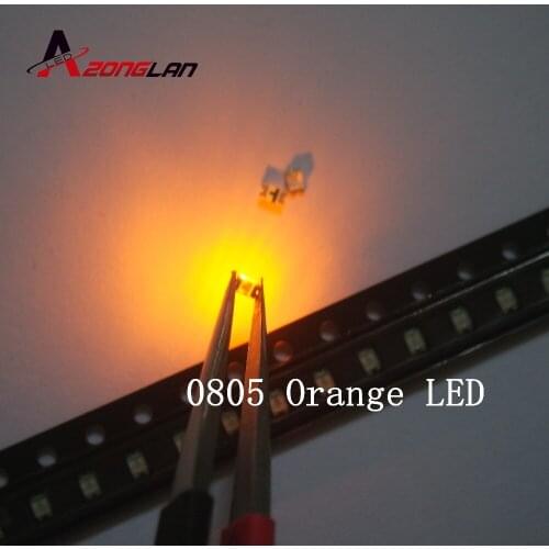 0805 SMD Orange 4000pcs Amber led 600-610nm SMT LED Light Diode Water Clear DIY Super Bright DIODES