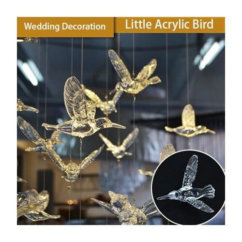 10 pcs Arcylic Bird Wedding decoration accessory Window Display