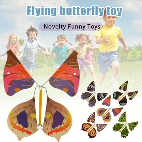 10pcs Flying On Book Turning Cocoons Into Butterflies Magic Toy Props Surprise Wedding Card Gift Card