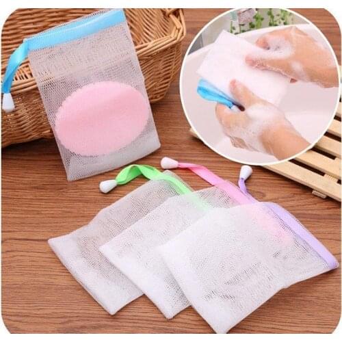 1000pcs Fast Shipping 9.5*15cm Soap Blister Mesh Soap Net Foaming Easy Bubble Mesh Bag Bath & Shower Color Random Wholesale SN16