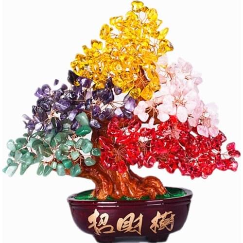 200-230mm NATURAL color quartz gemstone TREE REIKI Healing