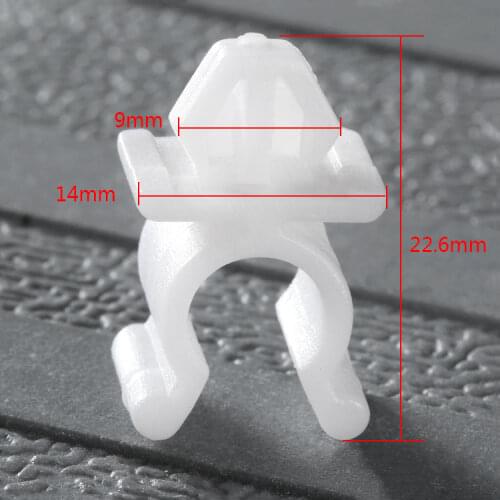 50Pcs Fit For 9mm HoleTruck Car White Hood Prop Rod Clips Panel Fender Bumper Door Side Skirt Fastener Plastic Clips for Nissan