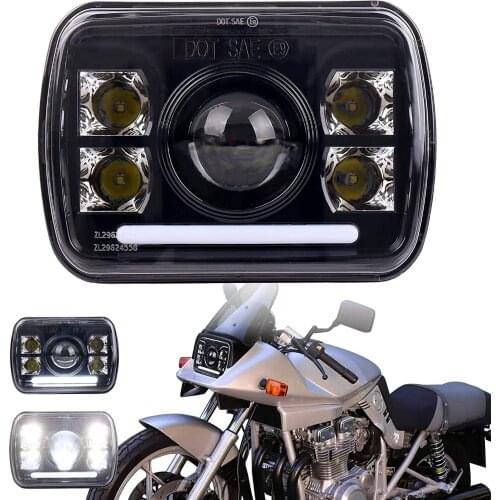 5x7 inch square LED headlight 60W with daylight for GSX1100S ZRX400 XJ YJ 180SX