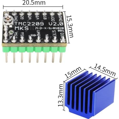 3D Printer Light Curing FDM Accessories TMC2209 High Current Stepper Motor Drive Module