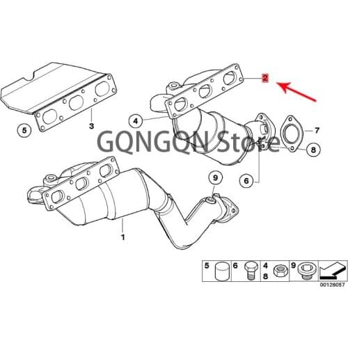 CAR Three-way Catalysis (short) M54 L R bm wE39 520i M54 525i 530i 520i M54 E60 520i 525i M54 530i M54 E65 730i M54 E66 730Li M5